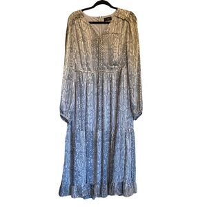 Lane Bryant Metallic Silver/Gray Snake print special occasion dress